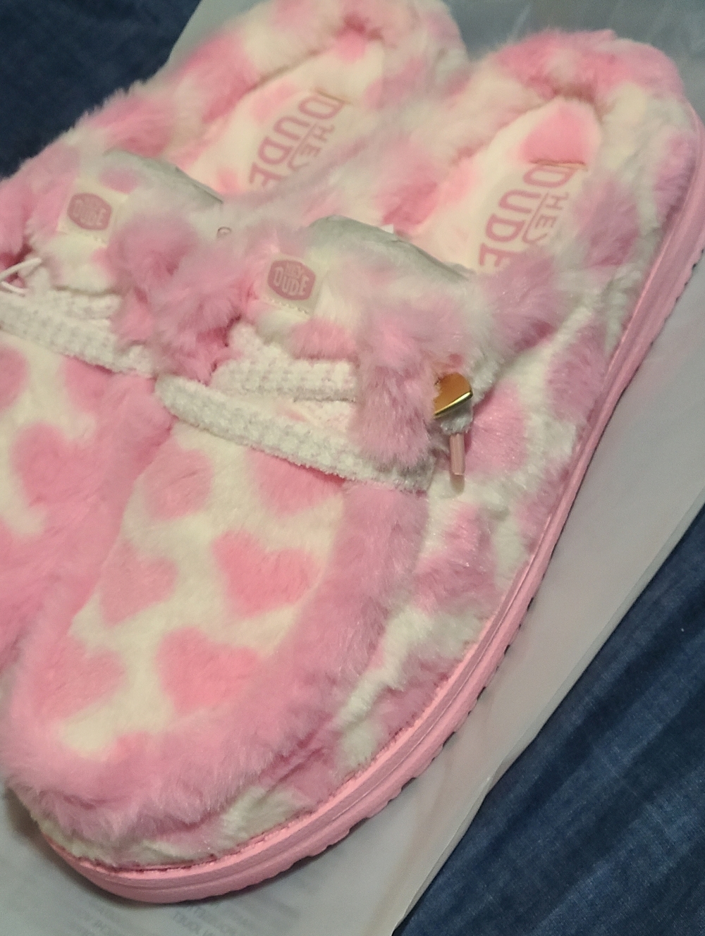 Hey Dude Wendy Heart Slippers, New In Original Packaging!  Womens 10 - Picture 4 of 10